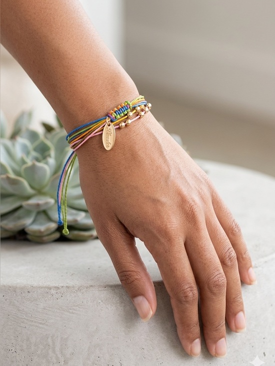Plunder Jewelry - Plunder New Multi-Color Adjustable Bracelet Friendship Bracelet With Beads